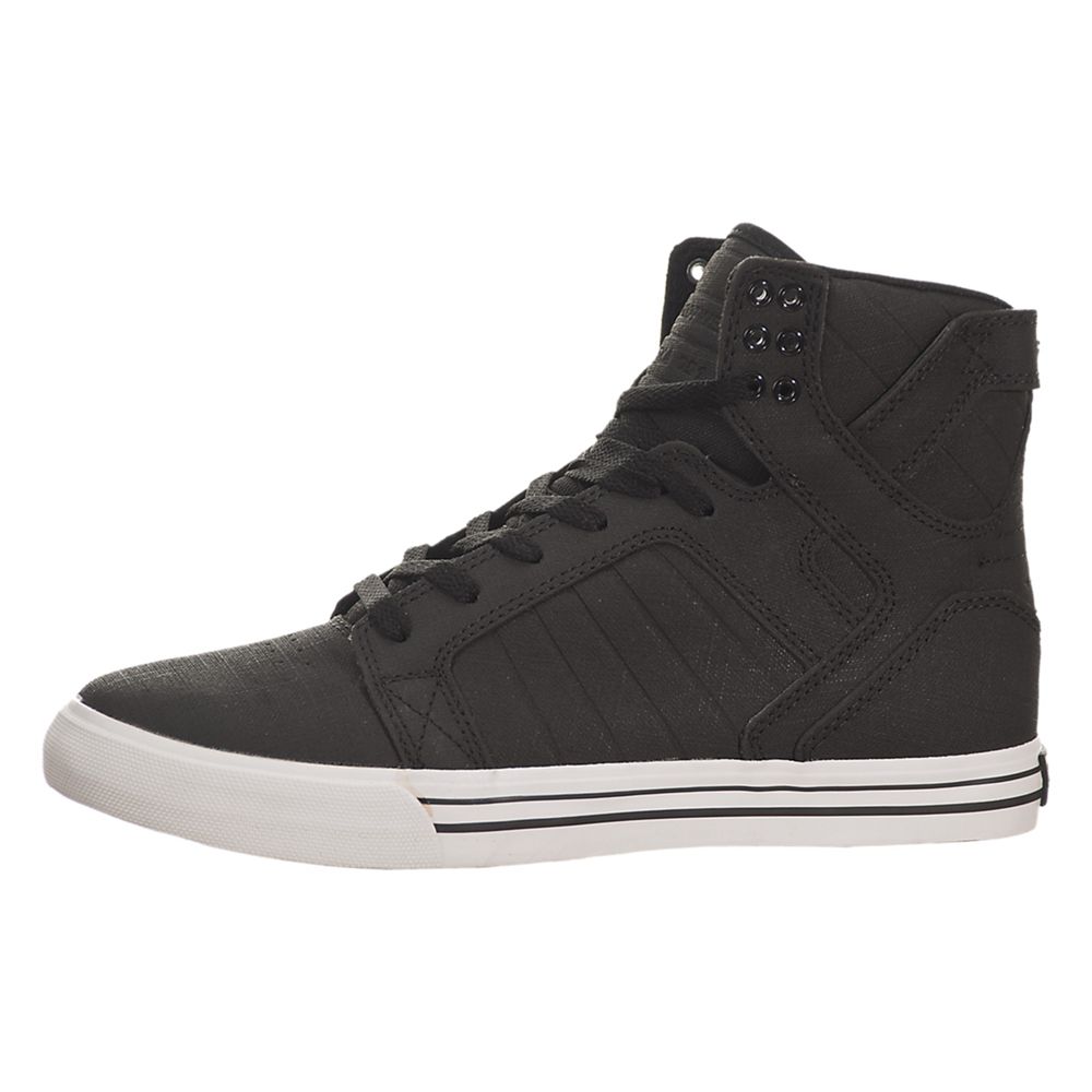 Baskets Montantes Supra SkyTop Noir Black/White Homme | FHM-77016720